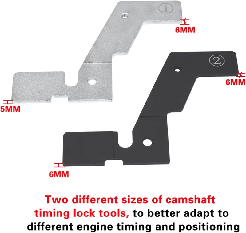 Yuesstloo Engine Camshaft Timing Locking Tool Kit, Compatible with Jaguar Land Rover Evoque Ford Edge Escape Volvo Mondeo 2.0T Mustang 2.3T, Replace 303-1595 303-1600 303-1594 - Image 4
